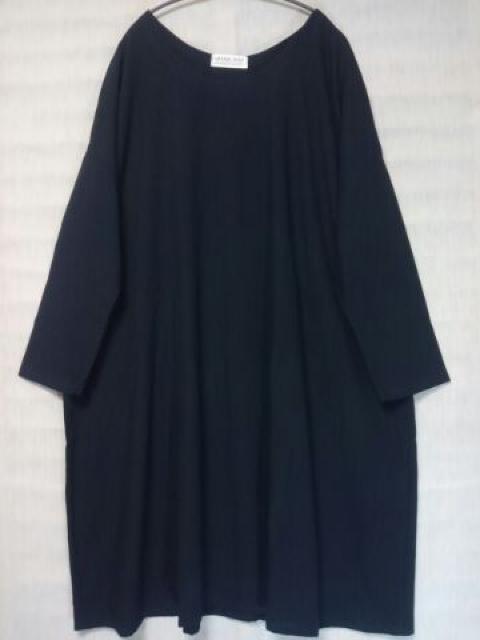 ●ナチュラルコットン素材の ゆったり*シンプル ワンピース●新品ブラック < 女性ファッション ●ナチュラルコットン素材の ゆったり*シンプル ワンピース●新品ブラック < 女性ファッションの