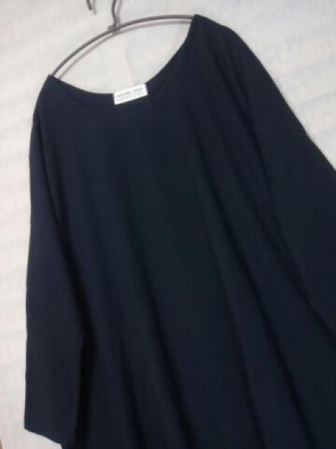 ●ナチュラルコットン素材の ゆったり*シンプル ワンピース●新品ブラック < 女性ファッション ●ナチュラルコットン素材の ゆったり*シンプル ワンピース●新品ブラック < 女性ファッションの