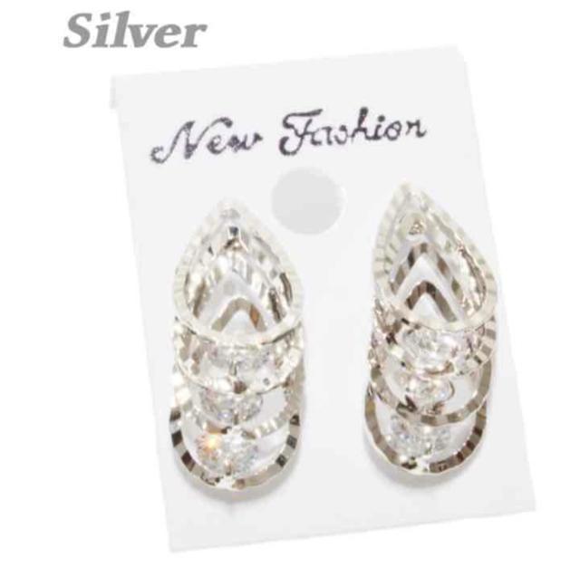 CZティア型プレートピアス < 女性アクセサリー/時計  CZティア型プレートピアス  < 女性アクセサリー/時計の