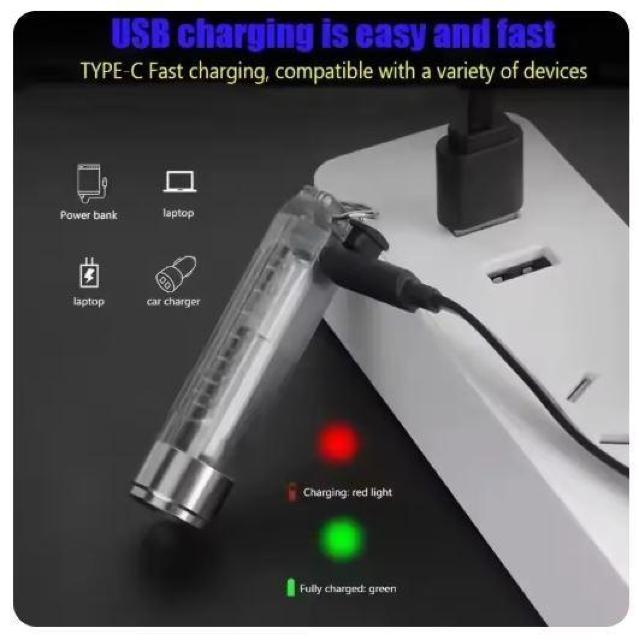 ハンディライト ミニ 懐中電灯 USB-C充電式 キーホルダーライト led 超小型 軍用 強力 防水 フラッシュライト  90 < 家電/AV  ハンディライト ミニ 懐中電灯 USB-C充電式 キーホルダーライト led 超小型 軍用 強力 防水 フラッシュライト  90 < 家電/AVの