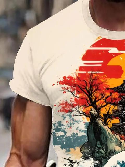 超お買い得690円★夏用メンズTシャツ スポーツ コンフォート ノベル 3Dパターン 半袖 USAサイズM(日本サイズXL相当) < 男性ファッション  超お買い得690円★夏用メンズTシャツ スポーツ コンフォート ノベル 3Dパターン 半袖 USAサイズM(日本サイズXL相当) < 男性ファッションの