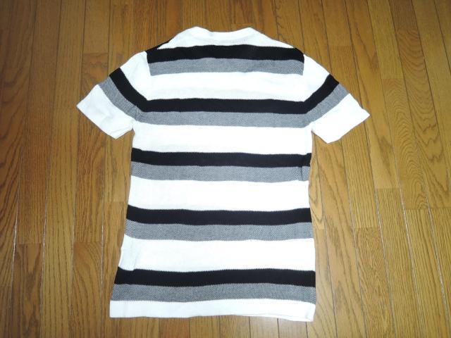 BLACK LABEL CRESTBRIDGE ブラックレーベルクレストブリッジ カットソーM白黒ボーダーTシャツ コットンニット < ブランド  BLACK LABEL CRESTBRIDGE ブラックレーベルクレストブリッジ カットソーM白黒ボーダーTシャツ コットンニット < ブランドの