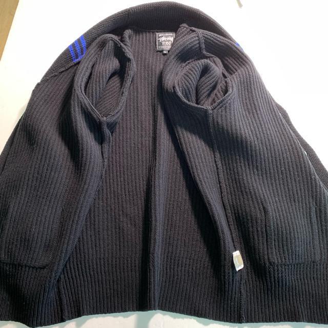 STUSSY 黒 ショールカラー カーディガン リブニット Lサイズ ウール ステューシー < 男性ファッション STUSSY 黒 ショールカラー カーディガン リブニット Lサイズ ウール ステューシー < 男性ファッションの