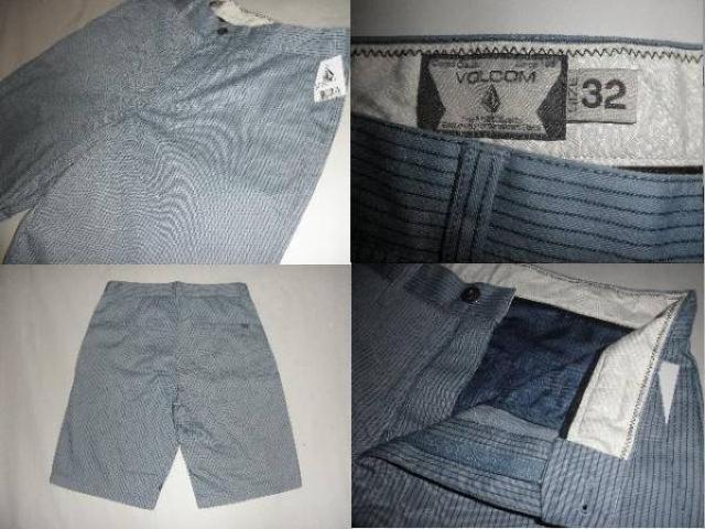 ◆USA購入 ボルコム《VOLCOM》ストライプ柄ハーフP 32インチBlue < ブランド  ◆USA購入 ボルコム《VOLCOM》ストライプ柄ハーフP 32インチBlue < ブランドの