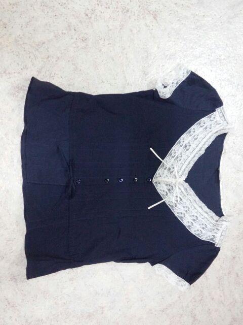 IENAブラウス半袖 紺色 美品☆ < ブランド  IENAブラウス半袖 紺色 美品☆ < ブランドの