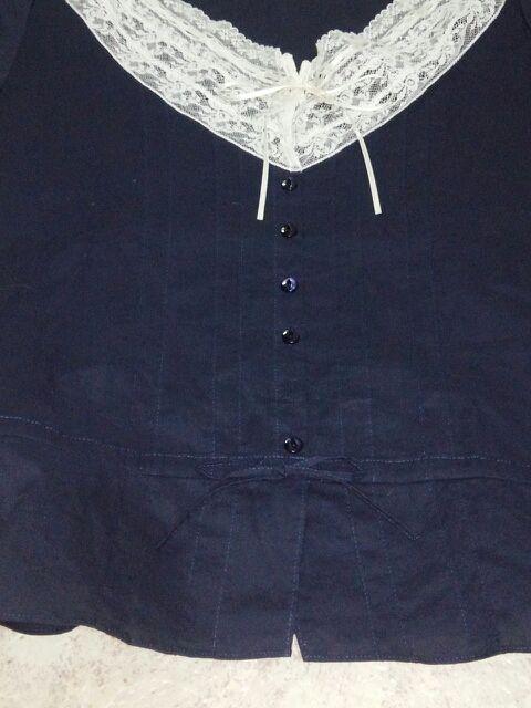 IENAブラウス半袖 紺色 美品☆ < ブランド  IENAブラウス半袖 紺色 美品☆ < ブランドの