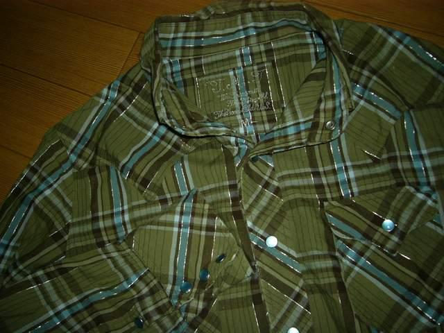 TMTラメチェックシャツM薄手ホツレ加工ダメージ < ブランド  TMTラメチェックシャツM薄手ホツレ加工ダメージ < ブランドの