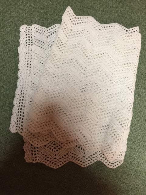 手編み レース編み キラキラホワイト ショール ひざ掛け < 女性ファッション  手編み レース編み キラキラホワイト ショール ひざ掛け  < 女性ファッションの