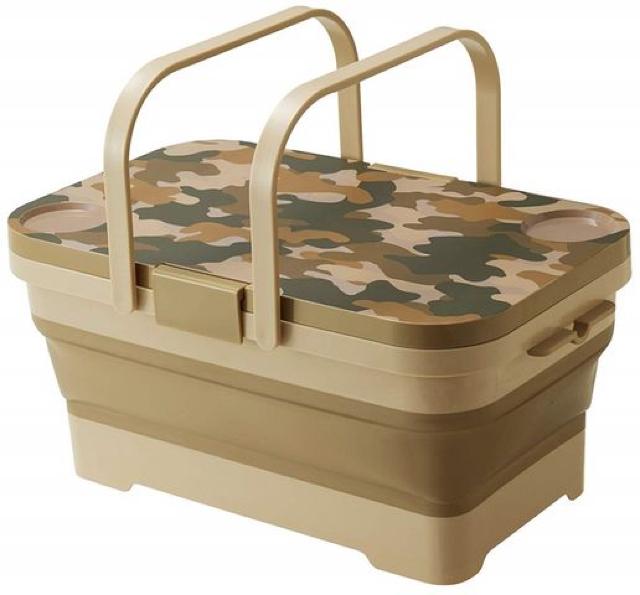 折りたたみバスケット&テーブル Milargo(ミラーゴ) I-582 カーキ ピクニックテーブル アウトドア < インテリア/ライフ  折りたたみバスケット&テーブル Milargo(ミラーゴ) I-582 カーキ ピクニックテーブル アウトドア  < インテリア/ライフの