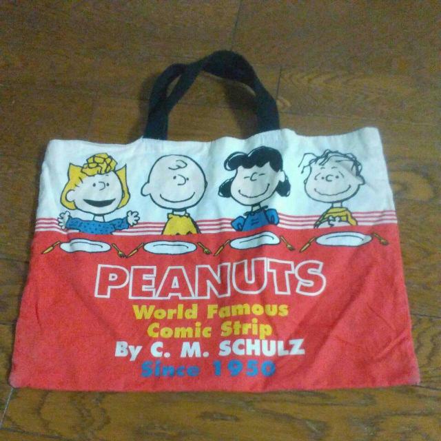 SNOOPY レッスンバック 横幅40cm縦29cm < キッズ/ベビー  SNOOPY レッスンバック 横幅40cm縦29cm < キッズ/ベビーの