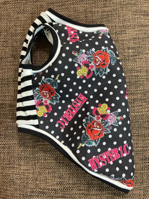 L★ハンドメイド ヒスミニ シャツ バラ柄 ドット 黒 ボーダー 犬服★ < ペット/手芸/園芸  L★ハンドメイド ヒスミニ シャツ バラ柄 ドット 黒 ボーダー 犬服★ < ペット/手芸/園芸の