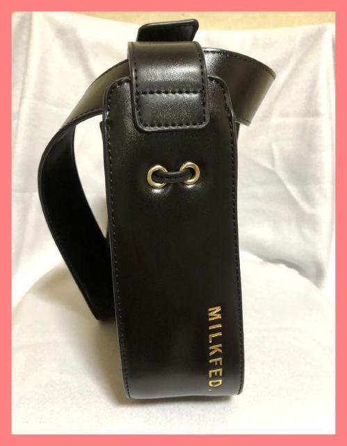 ☆ミルクフェド☆超美品♪合皮サイドロゴフリンジミニショルダーバッグ黒☆ < ブランド ☆ミルクフェド☆超美品♪合皮サイドロゴフリンジミニショルダーバッグ黒☆ < ブランドの