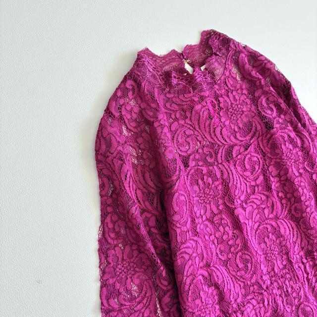 ◆美品◆マリリンムーン◆レースロングワンピース◆ドレス◆オケージョン◆パープル < 女性ファッション  ◆美品◆マリリンムーン◆レースロングワンピース◆ドレス◆オケージョン◆パープル < 女性ファッションの