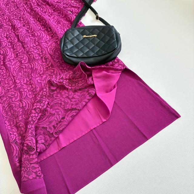 ◆美品◆マリリンムーン◆レースロングワンピース◆ドレス◆オケージョン◆パープル < 女性ファッション  ◆美品◆マリリンムーン◆レースロングワンピース◆ドレス◆オケージョン◆パープル < 女性ファッションの