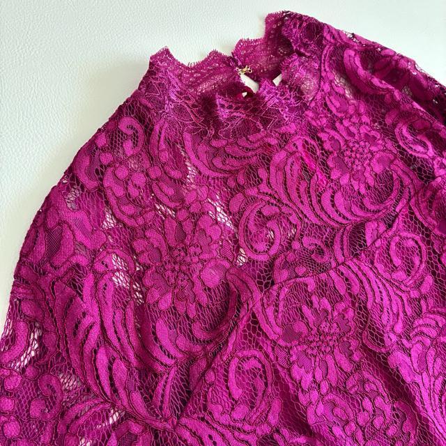 ◆美品◆マリリンムーン◆レースロングワンピース◆ドレス◆オケージョン◆パープル < 女性ファッション  ◆美品◆マリリンムーン◆レースロングワンピース◆ドレス◆オケージョン◆パープル < 女性ファッションの