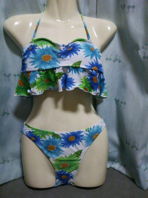 最安値可愛い花柄フリルパンドゥビキニ水着2点セット < 女性ファッション 最安値可愛い花柄フリルパンドゥビキニ水着2点セット < 女性ファッションの