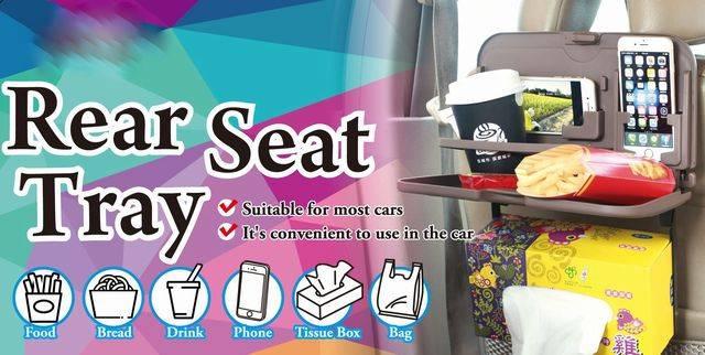 折りたたみ式リアシートトレー テーブル ヘッドレスト スマホ < 自動車/バイク 折りたたみ式リアシートトレー テーブル ヘッドレスト スマホ < 自動車/バイク