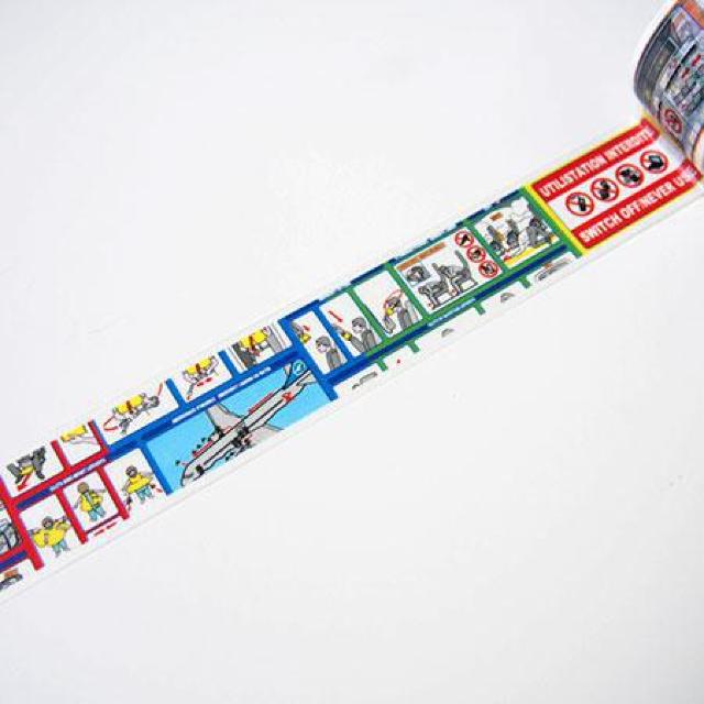 BON VOYAGE オリジナルマスキングテープ 安全のしおり  飛行機 < インテリア/ライフ  BON VOYAGE オリジナルマスキングテープ 安全のしおり  飛行機 < インテリア/ライフの