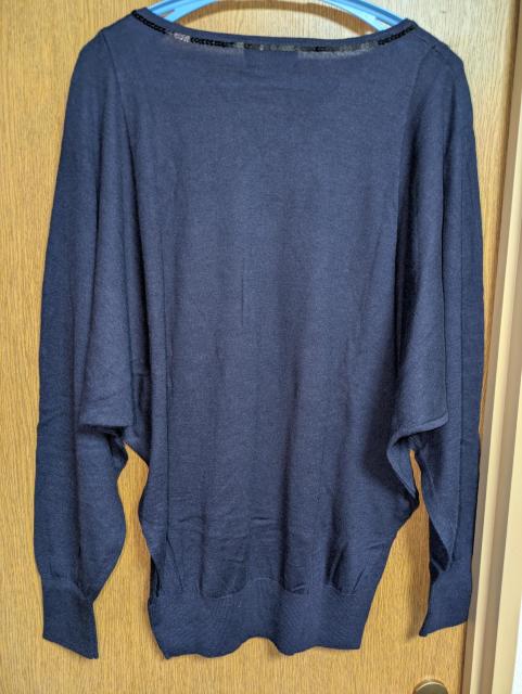 アンタイトル昨季新品パープルウールカシミヤ混ドルマンスリーブニット大きいサイズ413号12号LLXLハイゲージセータースパンコール < ブランド アンタイトル昨季新品パープルウールカシミヤ混ドルマンスリーブニット大きいサイズ413号12号LLXLハイゲージセータースパンコール < ブランドの