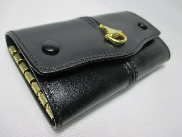 美品 GUCCI グッチ 6連キーケース オールドグッチ キーケース ホースビット レザー ブラック 黒 本物 < ブランド 美品 GUCCI グッチ 6連キーケース オールドグッチ キーケース ホースビット レザー ブラック 黒 本物 < ブランドの