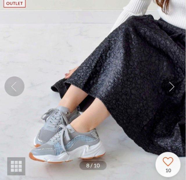 ブリジットバーキン☆ラメツイードコンビスニーカー☆グレー24cm < 女性ファッション ブリジットバーキン☆ラメツイードコンビスニーカー☆グレー24cm < 女性ファッションの