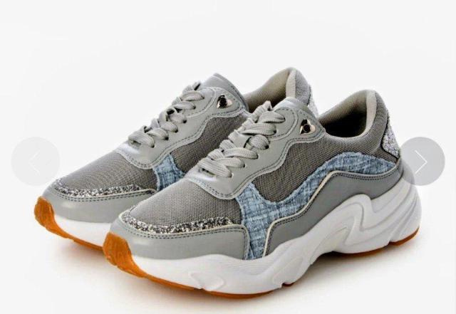 ブリジットバーキン☆ラメツイードコンビスニーカー☆グレー24cm < 女性ファッション ブリジットバーキン☆ラメツイードコンビスニーカー☆グレー24cm < 女性ファッションの