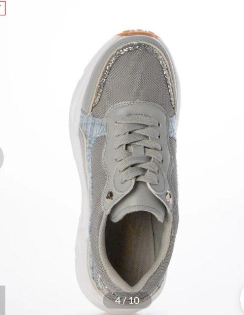 ブリジットバーキン☆ラメツイードコンビスニーカー☆グレー24cm < 女性ファッション ブリジットバーキン☆ラメツイードコンビスニーカー☆グレー24cm < 女性ファッションの