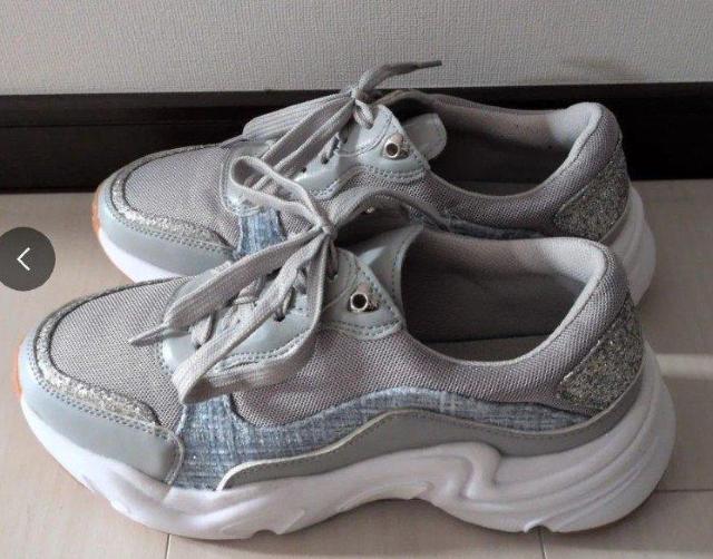 ブリジットバーキン☆ラメツイードコンビスニーカー☆グレー24cm < 女性ファッション ブリジットバーキン☆ラメツイードコンビスニーカー☆グレー24cm < 女性ファッションの