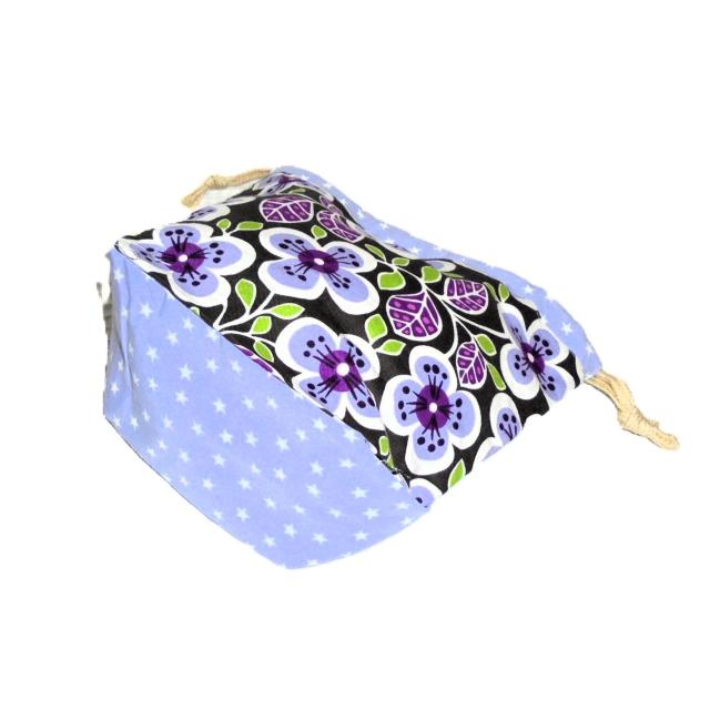 【底マチ幅が広い巾着】◆ヴェラブラッドリー◆【Plum Petals】紫星柄 < 女性ファッション 【底マチ幅が広い巾着】◆ヴェラブラッドリー◆【Plum Petals】紫星柄 < 女性ファッションの