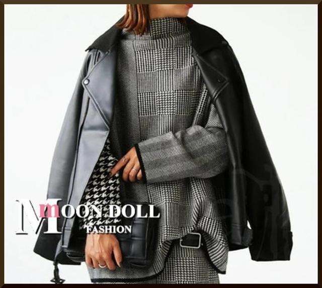 〜3L4L5L*千鳥格子×ヘリンボーンMIX切替ハイネックニットトッ < 女性ファッション 〜3L4L5L*千鳥格子×ヘリンボーンMIX切替ハイネックニットトッ < 女性ファッションの