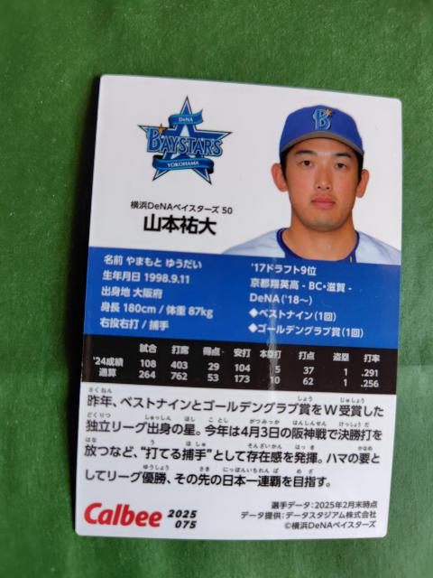 Calbee カード 横浜DeNAベイスターズ 50 山本祐大 < ホビー Calbee カード 横浜DeNAベイスターズ 50 山本祐大 < ホビーの