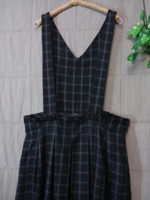 *chambre de charme* コウシチェック サロペットスカート < ブランド *chambre de charme* コウシチェック サロペットスカート < ブランドの