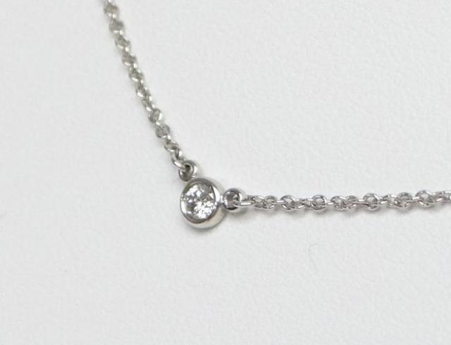 ティファニー 1Pダイヤ バイザヤード ペンダント ネックレス PT950 美品【送料無料】 < ブランド ティファニー 1Pダイヤ バイザヤード ペンダント ネックレス PT950 美品【送料無料】 < ブランドの