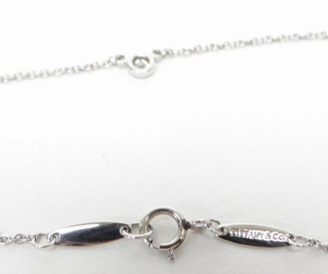 ティファニー 1Pダイヤ バイザヤード ペンダント ネックレス PT950 美品【送料無料】 < ブランド ティファニー 1Pダイヤ バイザヤード ペンダント ネックレス PT950 美品【送料無料】 < ブランドの