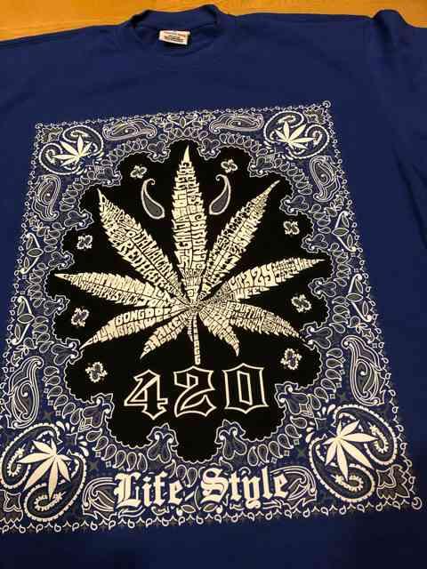 LA直輸入  420マリファナ  ロイヤルブルー size 2XL  厚手  G2 < 男性ファッション  LA直輸入  420マリファナ  ロイヤルブルー size 2XL  厚手  G2 < 男性ファッションの