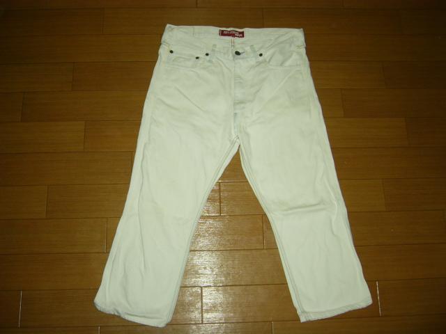 ジュンヤワタナベ×Levi'sホワイトデニムXSブリーチ加工7分丈 < ブランド ジュンヤワタナベ×Levi'sホワイトデニムXSブリーチ加工7分丈 < ブランドの