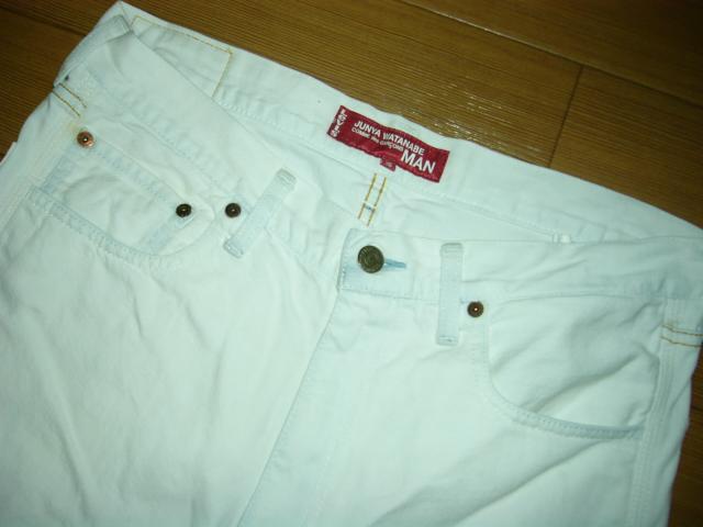 ジュンヤワタナベ×Levi'sホワイトデニムXSブリーチ加工7分丈 < ブランド ジュンヤワタナベ×Levi'sホワイトデニムXSブリーチ加工7分丈 < ブランドの