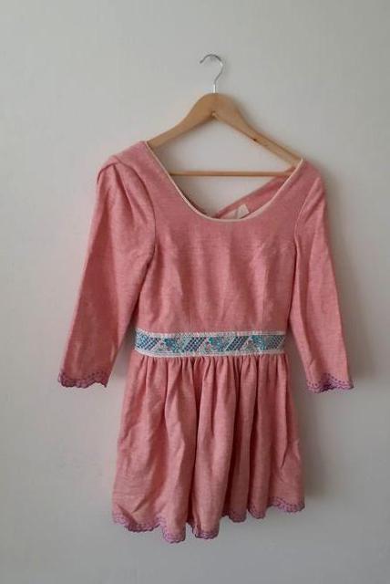 bonica dot ボニカドット◆可愛い♪ピンク 刺繍 フレア チュニック ワンピース◆サイズ0 < ブランド  bonica dot ボニカドット◆可愛い♪ピンク 刺繍 フレア チュニック ワンピース◆サイズ0  < ブランドの