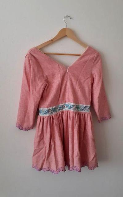 bonica dot ボニカドット◆可愛い♪ピンク 刺繍 フレア チュニック ワンピース◆サイズ0 < ブランド  bonica dot ボニカドット◆可愛い♪ピンク 刺繍 フレア チュニック ワンピース◆サイズ0 < ブランドの