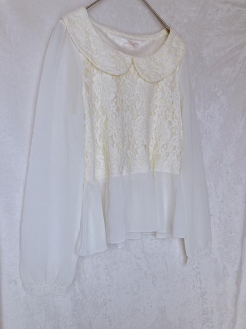 LIS LISA リズリサ フロッキー 花柄 シースル 長袖 トップス F N2m < ブランド  LIS LISA リズリサ フロッキー 花柄 シースル 長袖 トップス F N2m < ブランドの