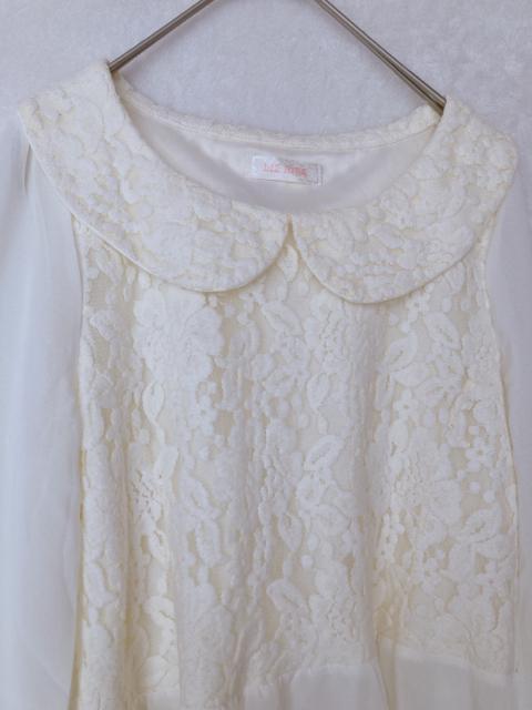 LIS LISA リズリサ フロッキー 花柄 シースル 長袖 トップス F N2m < ブランド  LIS LISA リズリサ フロッキー 花柄 シースル 長袖 トップス F N2m < ブランドの