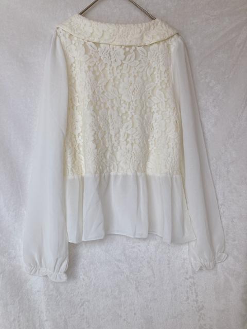 LIS LISA リズリサ フロッキー 花柄 シースル 長袖 トップス F N2m < ブランド  LIS LISA リズリサ フロッキー 花柄 シースル 長袖 トップス F N2m < ブランドの