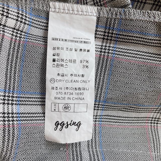 グレンチェック パールボタン 長袖 スクエアネック ノーカラー ブラウス シャツ N2m < 女性ファッション  グレンチェック パールボタン 長袖 スクエアネック ノーカラー ブラウス シャツ N2m < 女性ファッションの