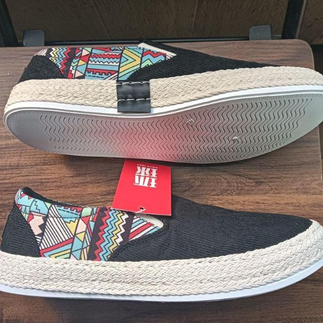 新品 26cm メンズ スリッポン シューズ ブラック 靴 男女兼用 カジュアル < 男性ファッション  新品 26cm メンズ スリッポン シューズ ブラック 靴 男女兼用 カジュアル < 男性ファッションの