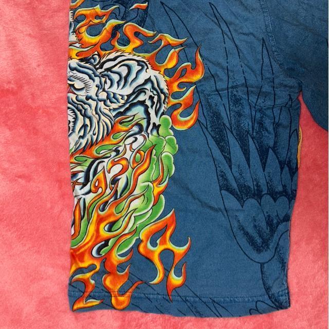 Ed Hardy  ドラゴンプリント ロゴゴールド刺繍 コットン100%ハーフパンツ < ブランド  Ed Hardy  ドラゴンプリント ロゴゴールド刺繍 コットン100%ハーフパンツ < ブランドの