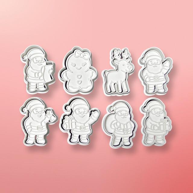 クリスマスの形 サンタクロース クッキー型 8個セット 抜き型粘土型 お菓子作り < インテリア/ライフ クリスマスの形 サンタクロース クッキー型 8個セット 抜き型粘土型 お菓子作り < インテリア/ライフの