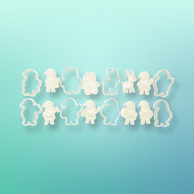 クリスマスの形 サンタクロース クッキー型 8個セット 抜き型粘土型 お菓子作り < インテリア/ライフ クリスマスの形 サンタクロース クッキー型 8個セット 抜き型粘土型 お菓子作り < インテリア/ライフの