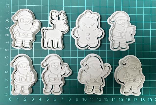 クリスマスの形 サンタクロース クッキー型 8個セット 抜き型粘土型 お菓子作り < インテリア/ライフ クリスマスの形 サンタクロース クッキー型 8個セット 抜き型粘土型 お菓子作り < インテリア/ライフの