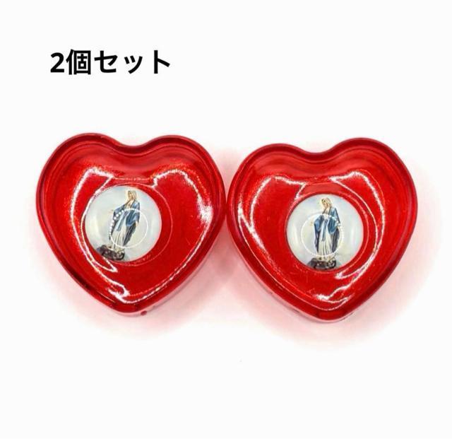 新品未使用 小物入れ 無原罪のマリア ハート レッド 2個セット < 女性アクセサリー/時計 新品未使用 小物入れ 無原罪のマリア ハート レッド 2個セット < 女性アクセサリー/時計の