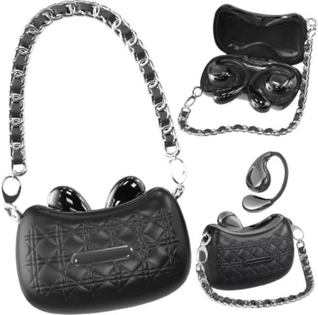 ブルートゥース イヤホン バッグデザイン オープンイヤー 空気伝導 ワイヤレスイヤホン ブラック < 家電/AV ブルートゥース イヤホン バッグデザイン オープンイヤー 空気伝導 ワイヤレスイヤホン ブラック < 家電/AVの